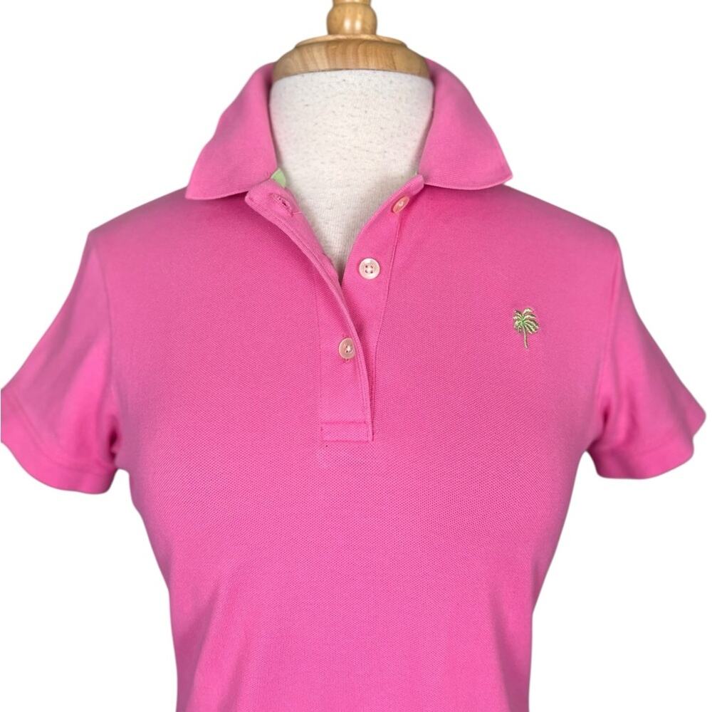 Lilly Pulitzer Pink Polo Dress Womens Small Short Sleeve Pique Cotton Preppy - Picture 2 of 8